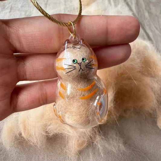 MeowHaus Cat Fur Keepsake Charm Keychain