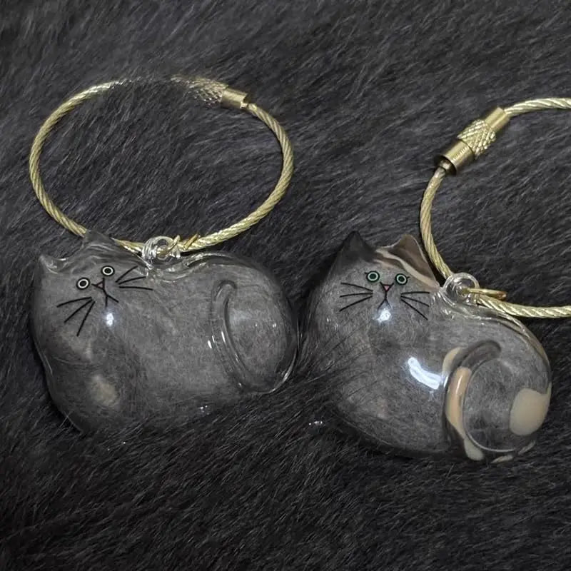 MeowHaus Cat Fur Keepsake Charm Keychain