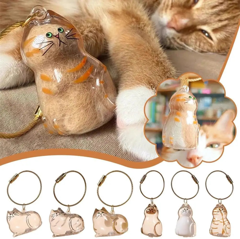 MeowHaus Cat Fur Keepsake Charm Keychain