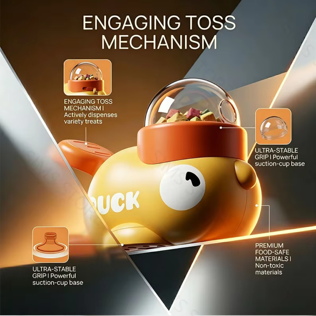 MeowHaus Interactive Treat Launcher Duck